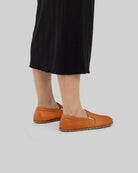 Detail Orange Barefoot Shoes - Handcrafted Calf Leather Turkey | Bespoky