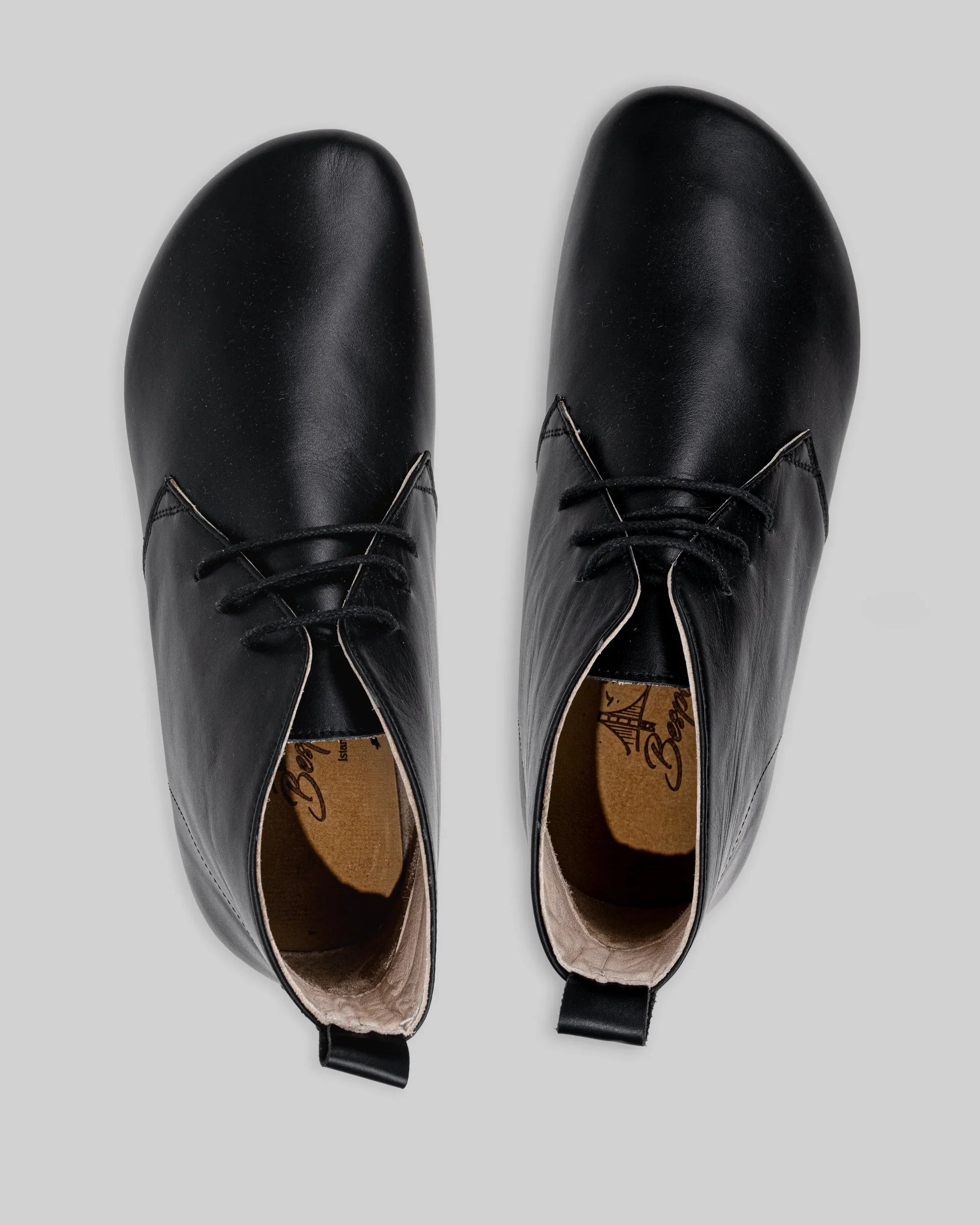 Top view Black Ankle Boots - Handcrafted Calf Leather | Bespoky