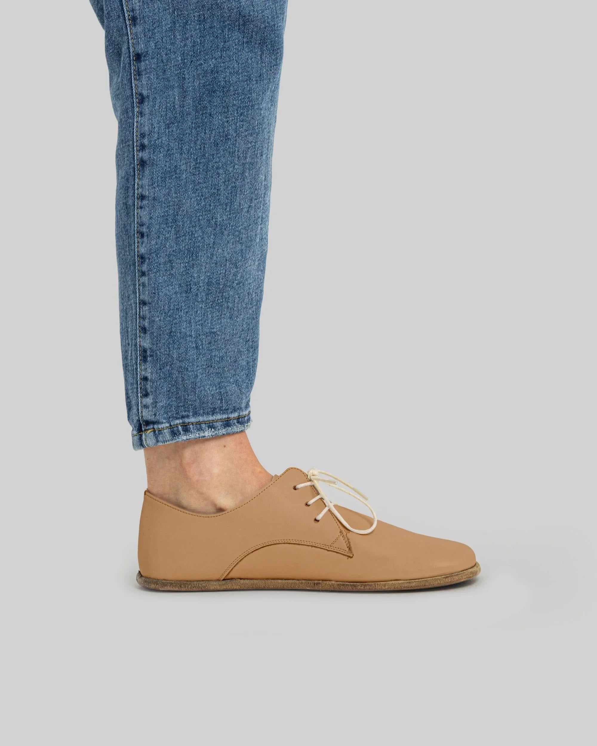 Back view Undyed Oxford Shoes - Calf Leather Handcrafted | Bespoky