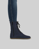 Pair Navy Barefoot Boot - Barefoot Wide Toe Calf Leather | Bespoky
