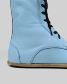 Top view Baby Blue Barefoot Boot - Handcrafted Calf Leather | Bespoky