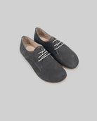 Men's Smoked Nubuck Oxford Shoes - Handcrafted Calf Leather Wide Toe Box | Bespoky