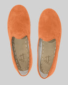 Side view Orange Suede Yemeni Shoes - Calf Leather Zero Drop | Bespoky