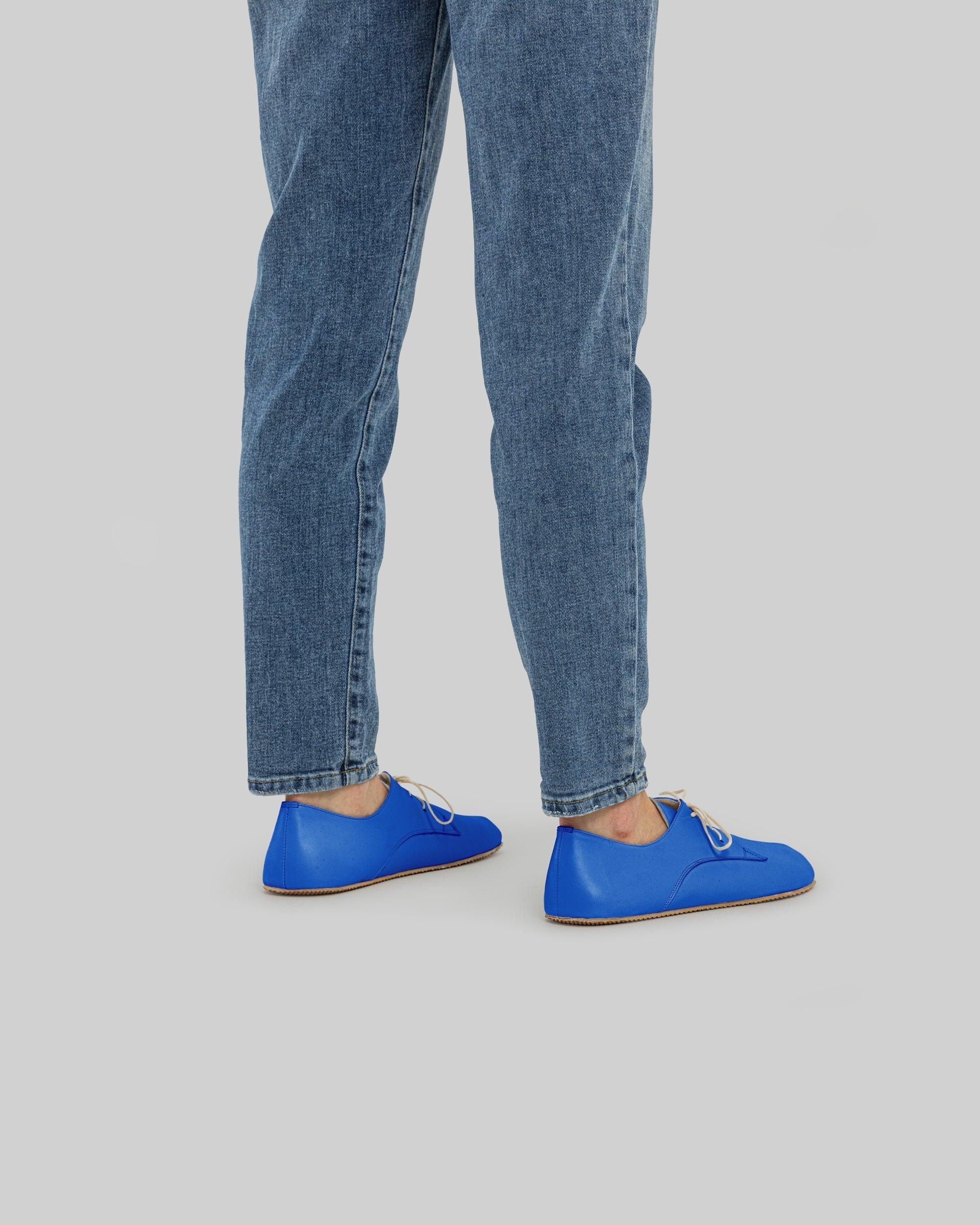 Close-up calf leather - Blue Oxford Shoes Detail | Bespoky