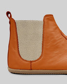 Side view Orange Chelsea Boots - Calf Leather Zero Drop | Bespoky