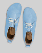 Side view Baby Blue Ankle Boots - Calf Leather Zero Drop | Bespoky