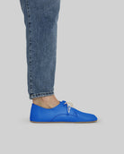Pair Blue Oxford Shoes - Barefoot Wide Toe Calf Leather | Bespoky
