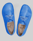 Side view Blue Oxford Shoes - Calf Leather Zero Drop | Bespoky