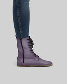 Pair Purple Barefoot Boot - Barefoot Wide Toe Calf Leather | Bespoky