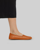 Detail Orange Ballet Flats - Handcrafted Calf Leather Turkey | Bespoky