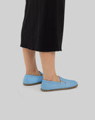 Detail Baby Blue Barefoot Shoes - Handcrafted Calf Leather Turkey | Bespoky