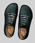 Pair Dark Green Barefoot Sneaker - Barefoot Wide Toe Calf Leather | Bespoky