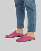 Top view Fuchsia Slippers - Handcrafted Calf Leather | Bespoky