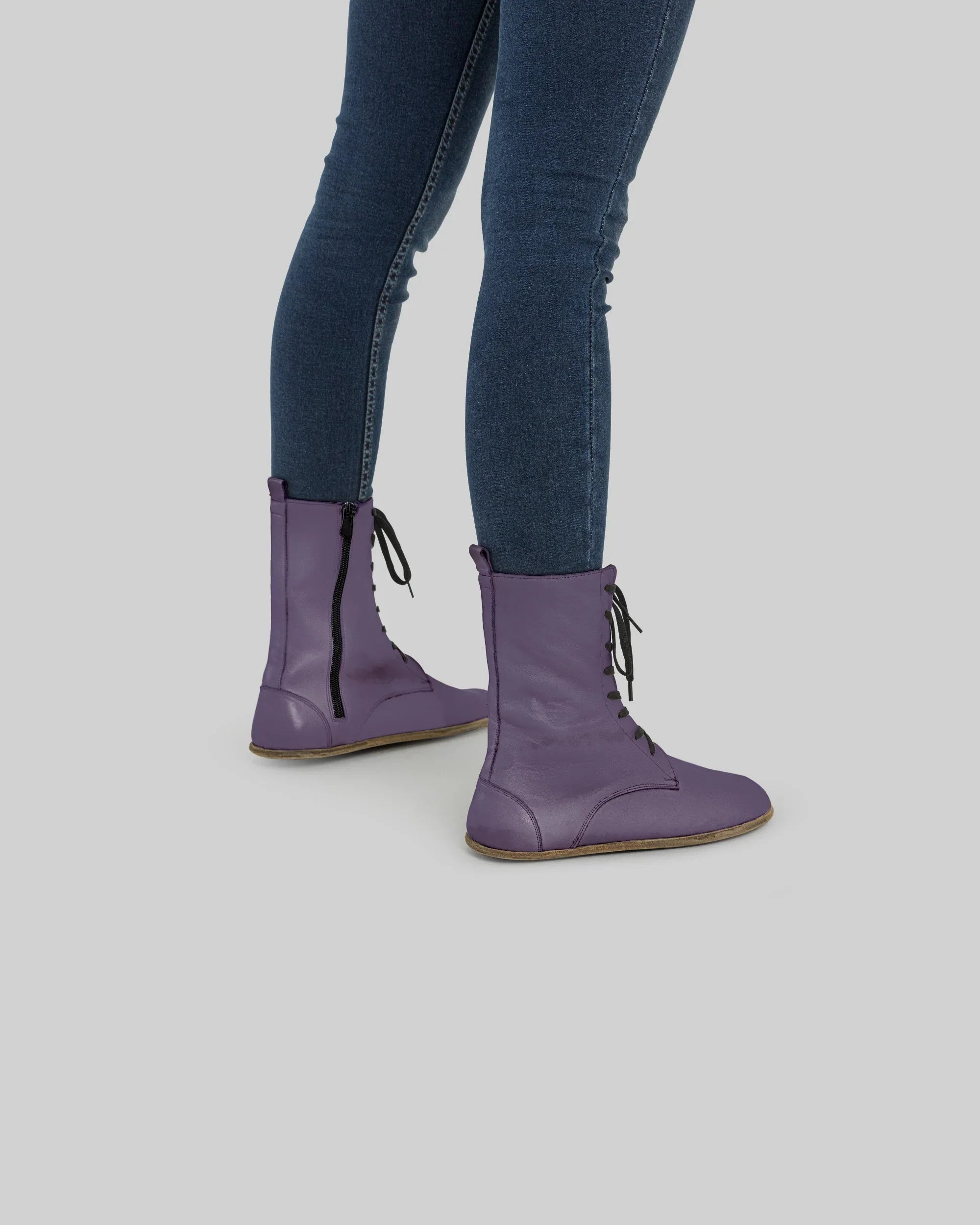 Detail Purple Barefoot Boot - Handcrafted Calf Leather Turkey | Bespoky