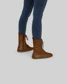 Detail Dark Tan Barefoot Boot - Handcrafted Calf Leather Turkey | Bespoky