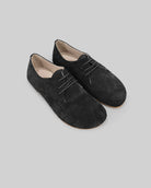 Women's Black Oxford Shoes - Handcrafted Calf Leather Wide Toe Box | Bespoky