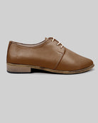 Side view Dark Tan Pointed Toe Oxford - Calf Leather Zero Drop | Bespoky