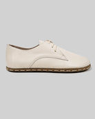 Side view Cream Oxford Shoes - Calf Leather Zero Drop | Bespoky