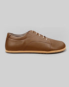 Detail Dark Tan Barefoot Sneaker - Handcrafted Calf Leather Turkey | Bespoky
