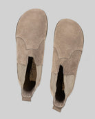 Side view Beige Nubuck Chelsea Boots - Calf Leather Zero Drop | Bespoky
