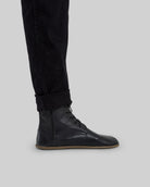 Back view Black Barefoot Boot - Calf Leather Handcrafted | Bespoky