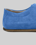 Top view Blue Suede Barefoot Sneaker - Handcrafted Calf Leather | Bespoky