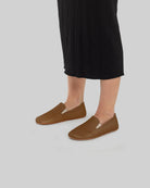 Top view Dark Tan Barefoot Shoes - Handcrafted Calf Leather | Bespoky