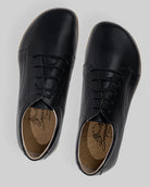 Side view Black Barefoot Sneaker - Calf Leather Zero Drop | Bespoky