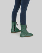 Back view Green Barefoot Boot - Calf Leather Handcrafted | Bespoky