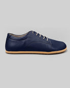 Side view Navy Blue Barefoot Sneaker - Calf Leather Zero Drop | Bespoky