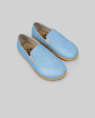 Men's Baby Blue Barefoot Shoes - Handcrafted Calf Leather Wide Toe Box | Bespoky