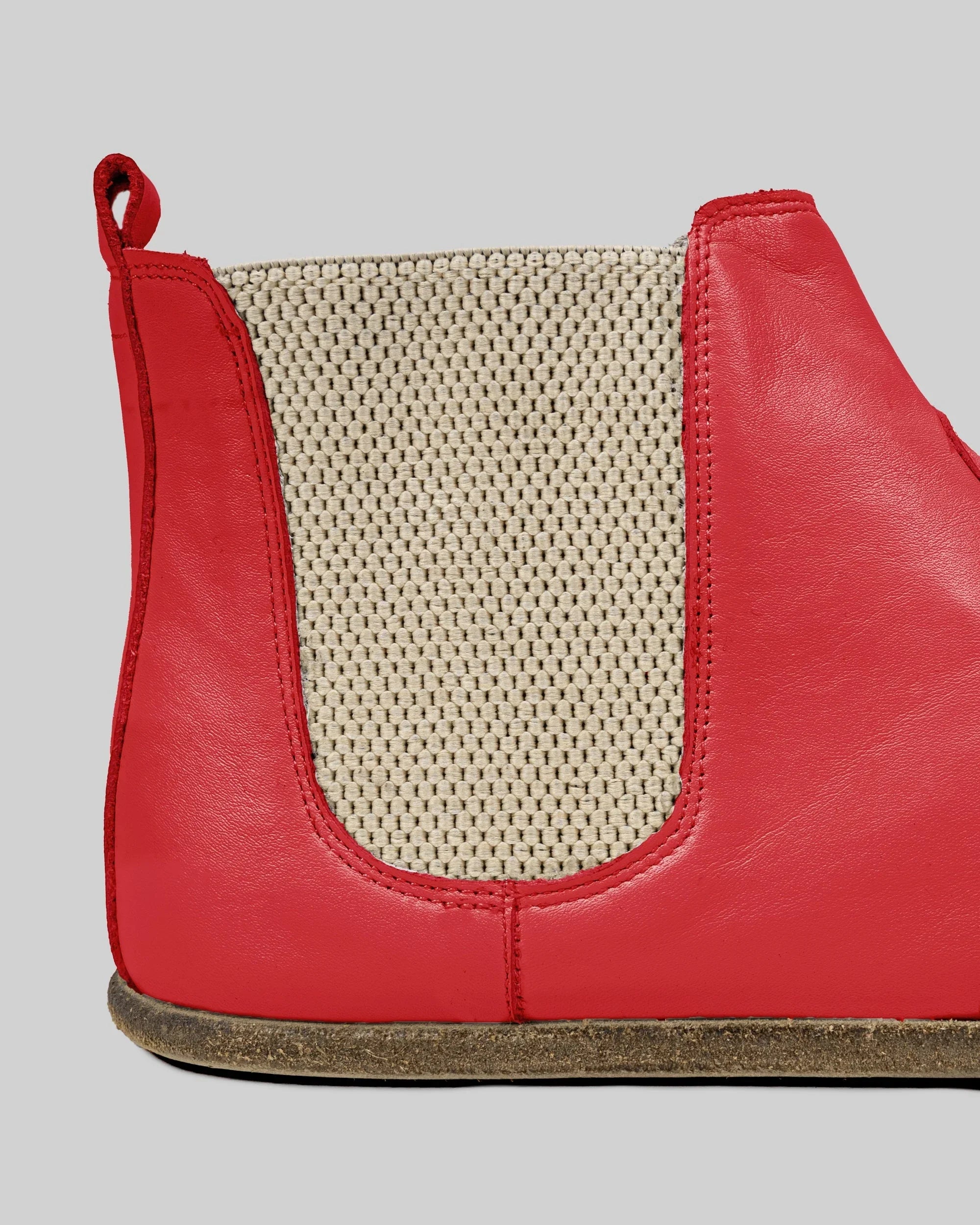 Top view Red Chelsea Boots - Handcrafted Calf Leather | Bespoky