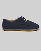 Side view Navy Oxford Shoes - Calf Leather Zero Drop | Bespoky