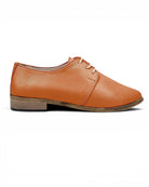 Detail Orange Pointed Toe Oxford - Handcrafted Calf Leather Turkey | Bespoky