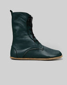 Side view Dark Green Barefoot Boot - Calf Leather Zero Drop | Bespoky