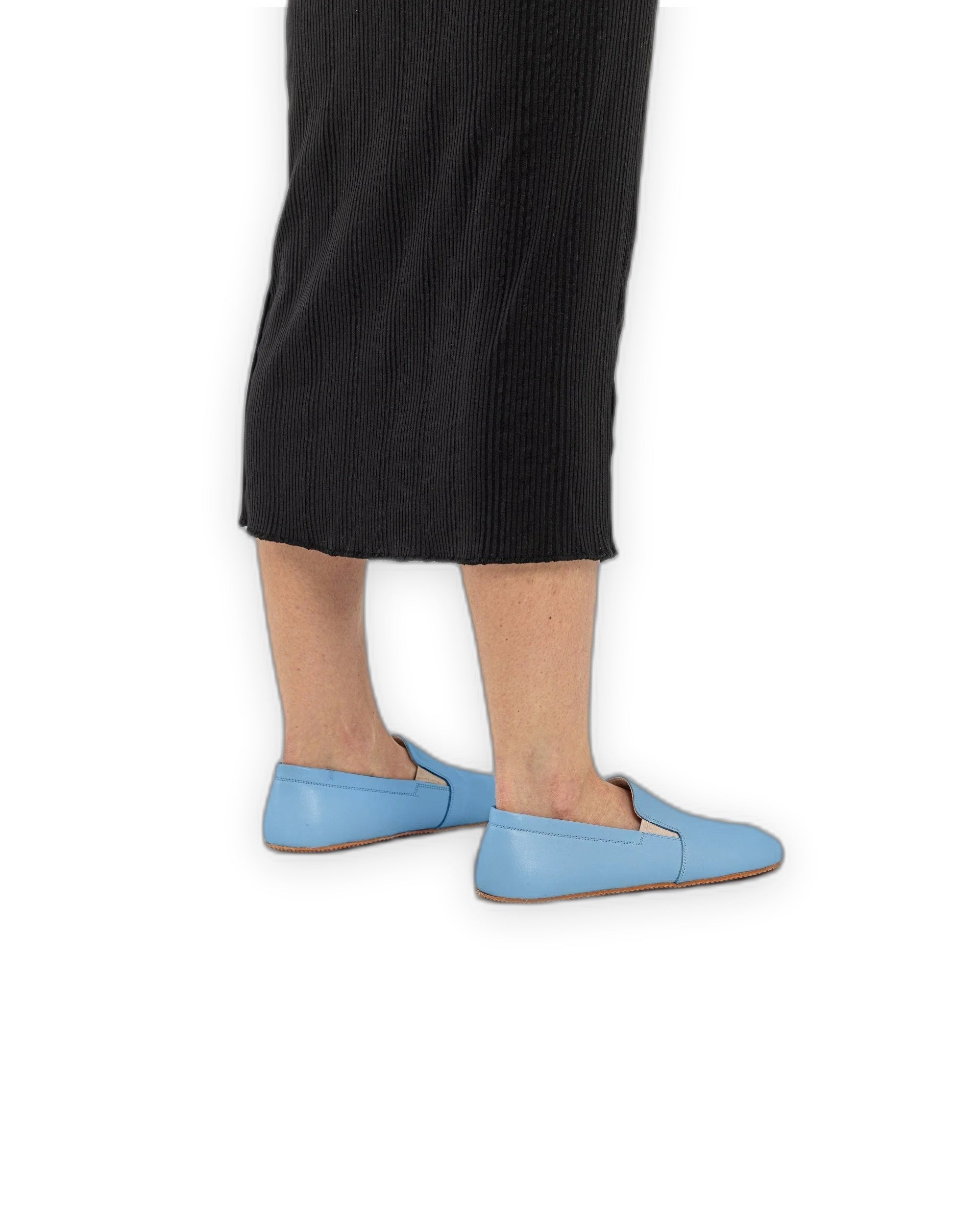 Pair Baby Blue Barefoot Shoes - Barefoot Wide Toe Calf Leather | Bespoky