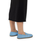 Detail Baby Blue Barefoot Shoes - Handcrafted Calf Leather Turkey | Bespoky