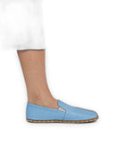 Pair Baby Blue Barefoot Shoes - Barefoot Wide Toe Calf Leather | Bespoky