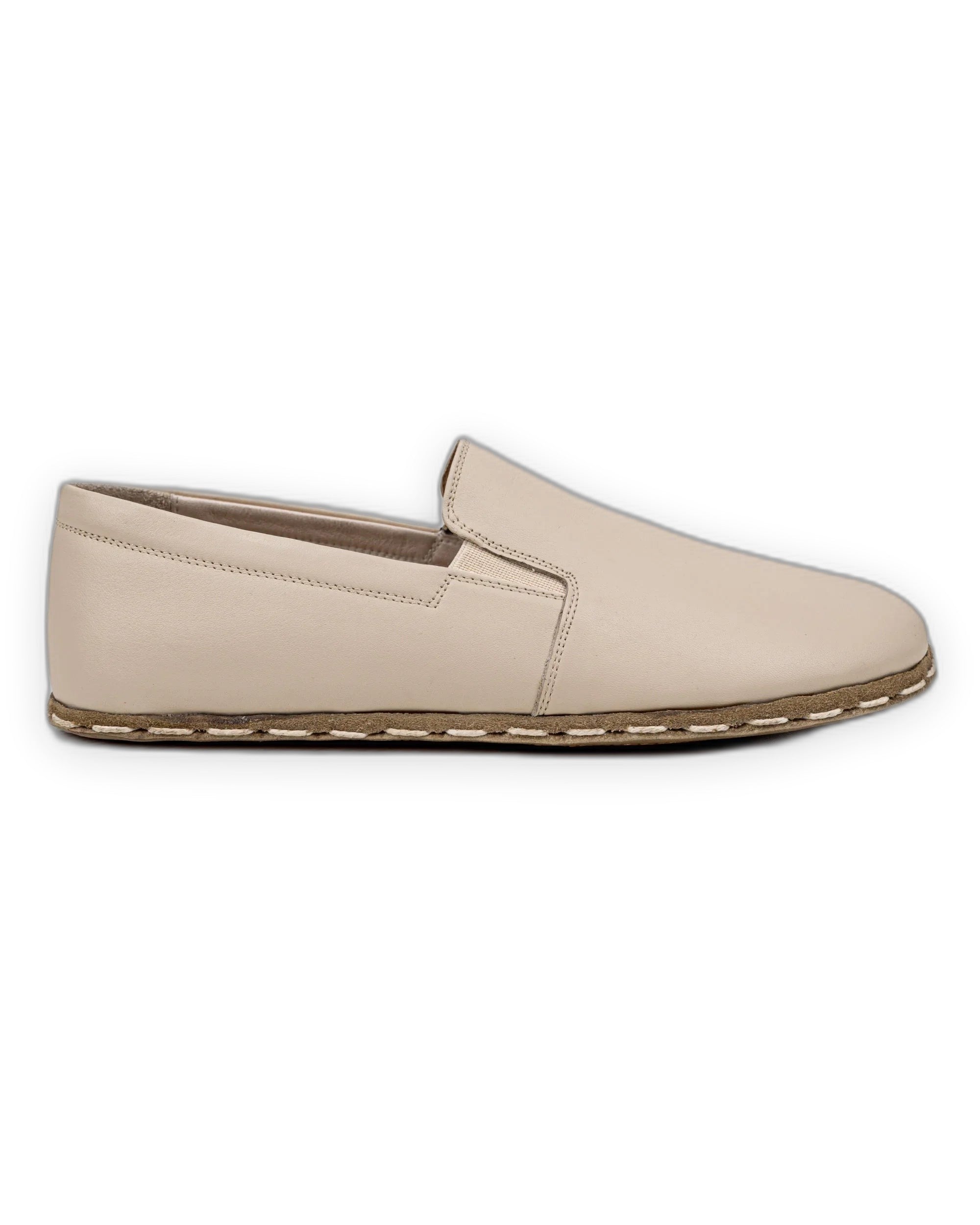 Detail Beige Barefoot Shoes - Handcrafted Calf Leather Turkey | Bespoky