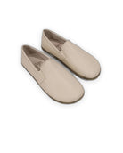 Men's Beige Barefoot Shoes - Handcrafted Calf Leather Wide Toe Box | Bespoky