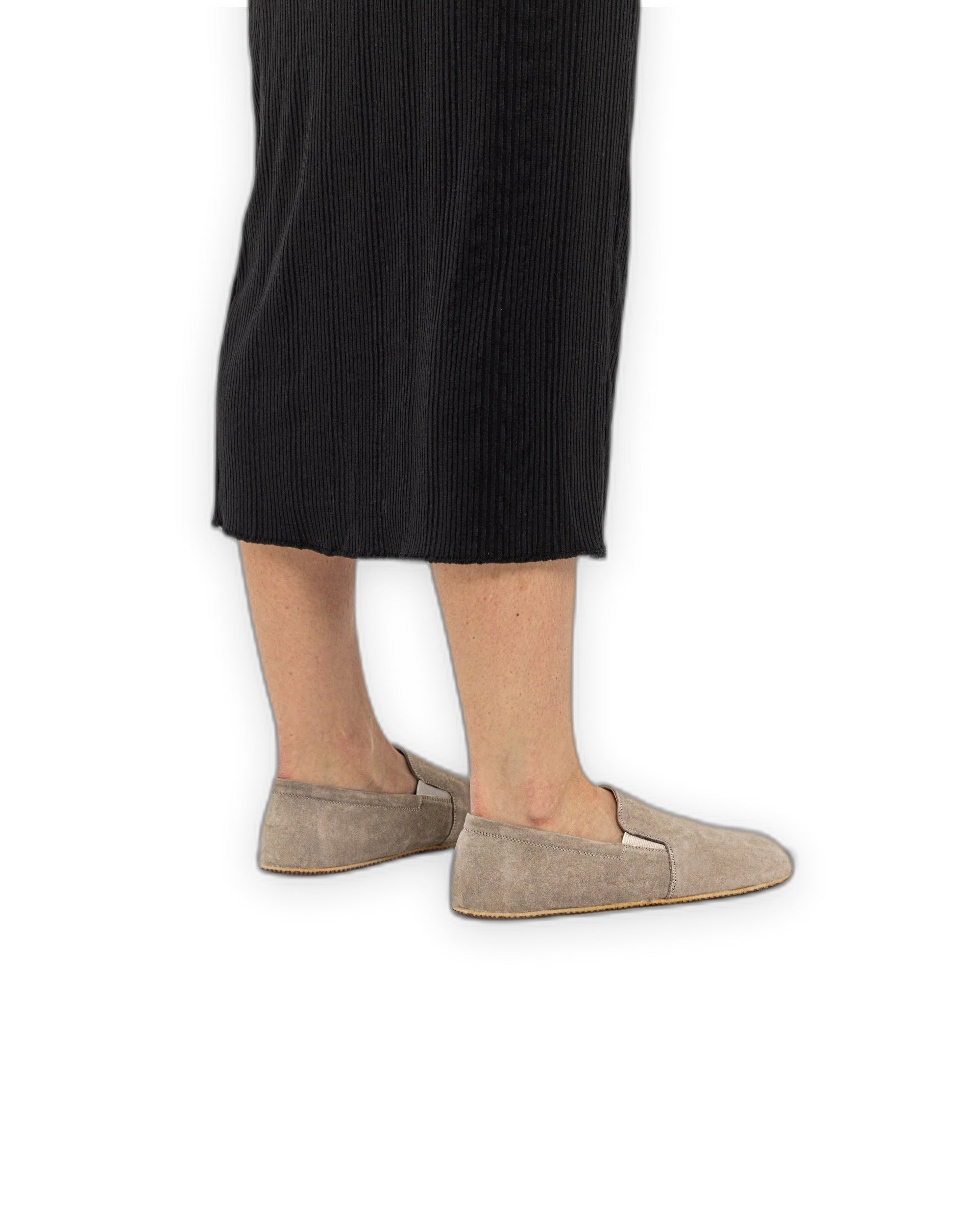 Pair Beige Nubuck Barefoot Shoes - Barefoot Wide Toe Calf Leather | Bespoky