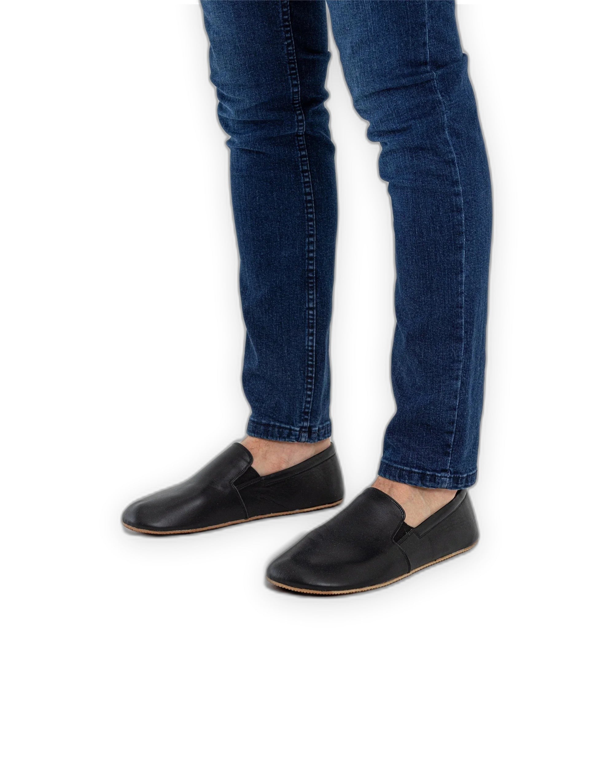 Detail Black Barefoot Shoes - Handcrafted Calf Leather Turkey | Bespoky