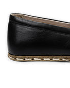 Back view Black Barefoot Shoes - Calf Leather Handcrafted | Bespoky