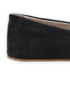 Side view Black Suede Barefoot Shoes - Calf Leather Zero Drop | Bespoky
