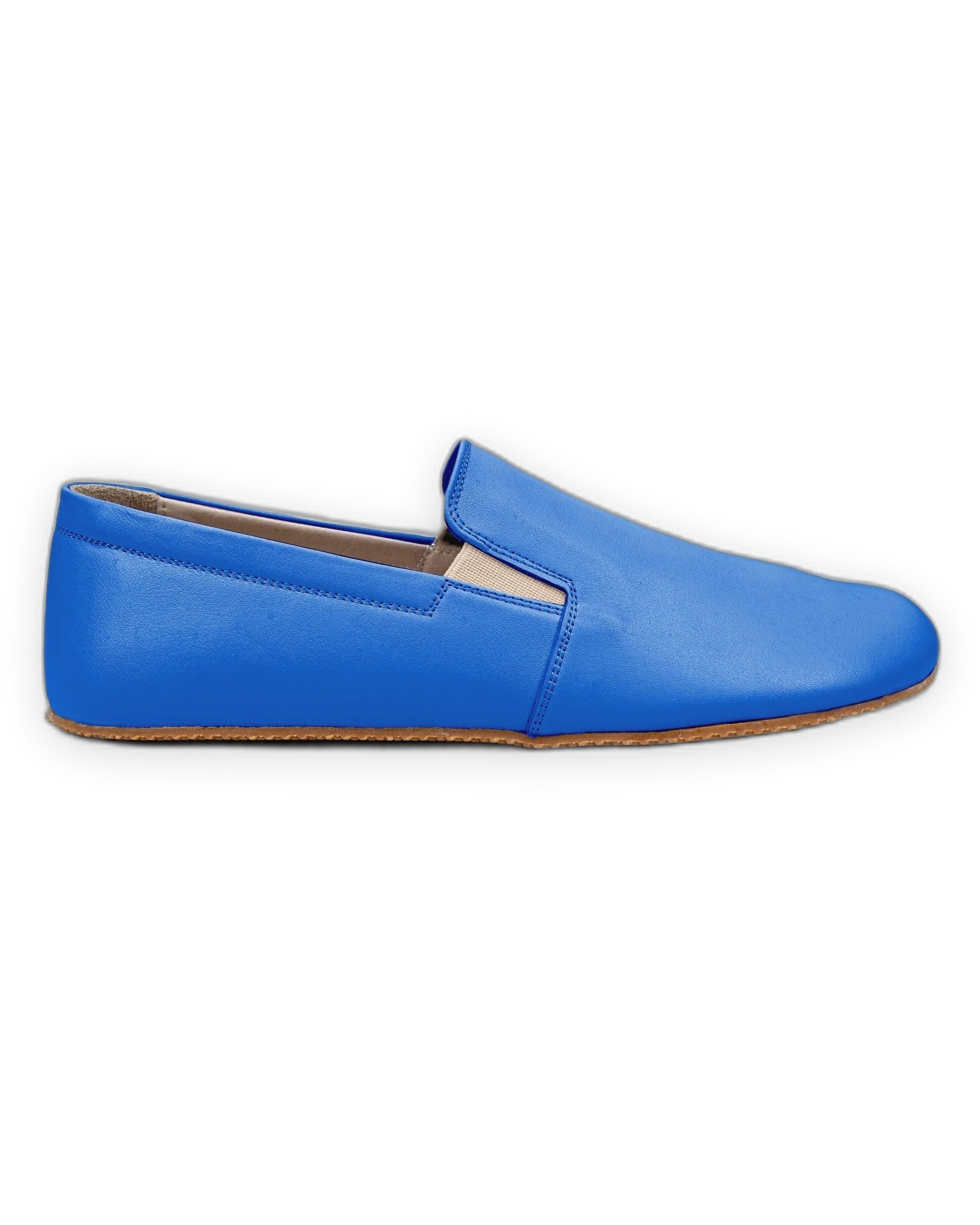 Detail Blue Barefoot Shoes - Handcrafted Calf Leather Turkey | Bespoky