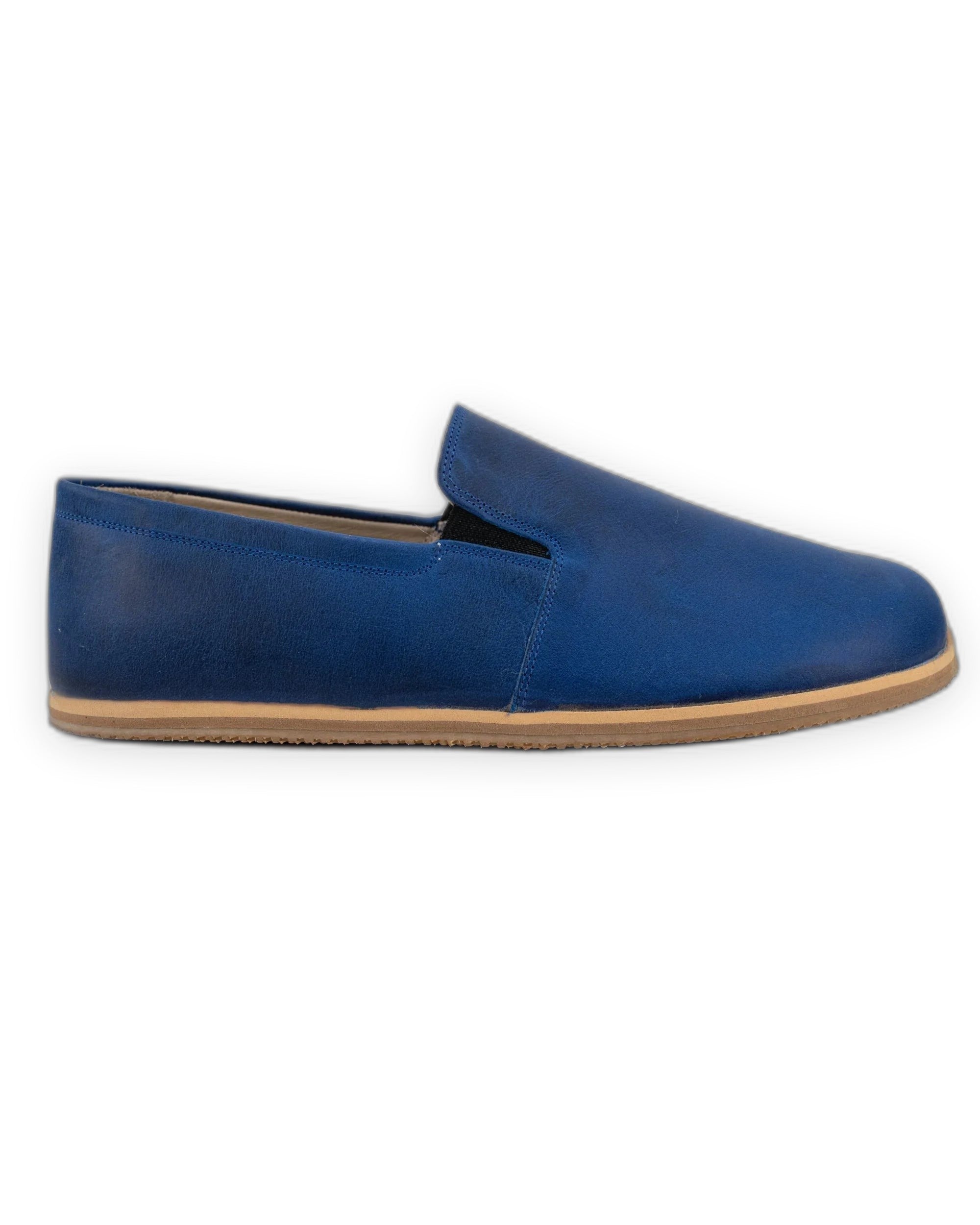 Top view Blue Barefoot Shoes - Handcrafted Calf Leather | Bespoky