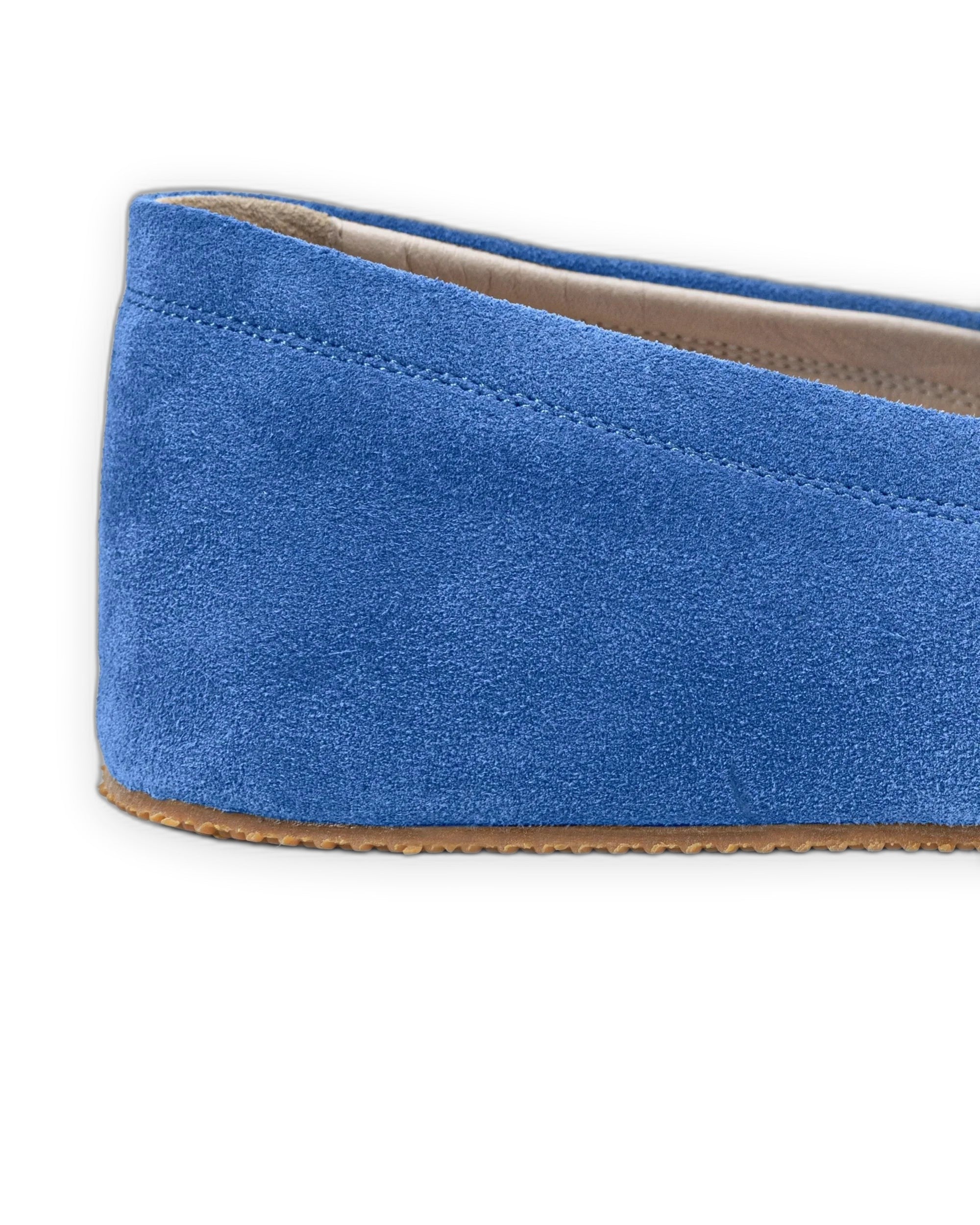 Side view Blue Suede Barefoot Shoes - Calf Leather Zero Drop | Bespoky