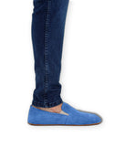 Pair Blue Suede Barefoot Shoes - Barefoot Wide Toe Calf Leather | Bespoky