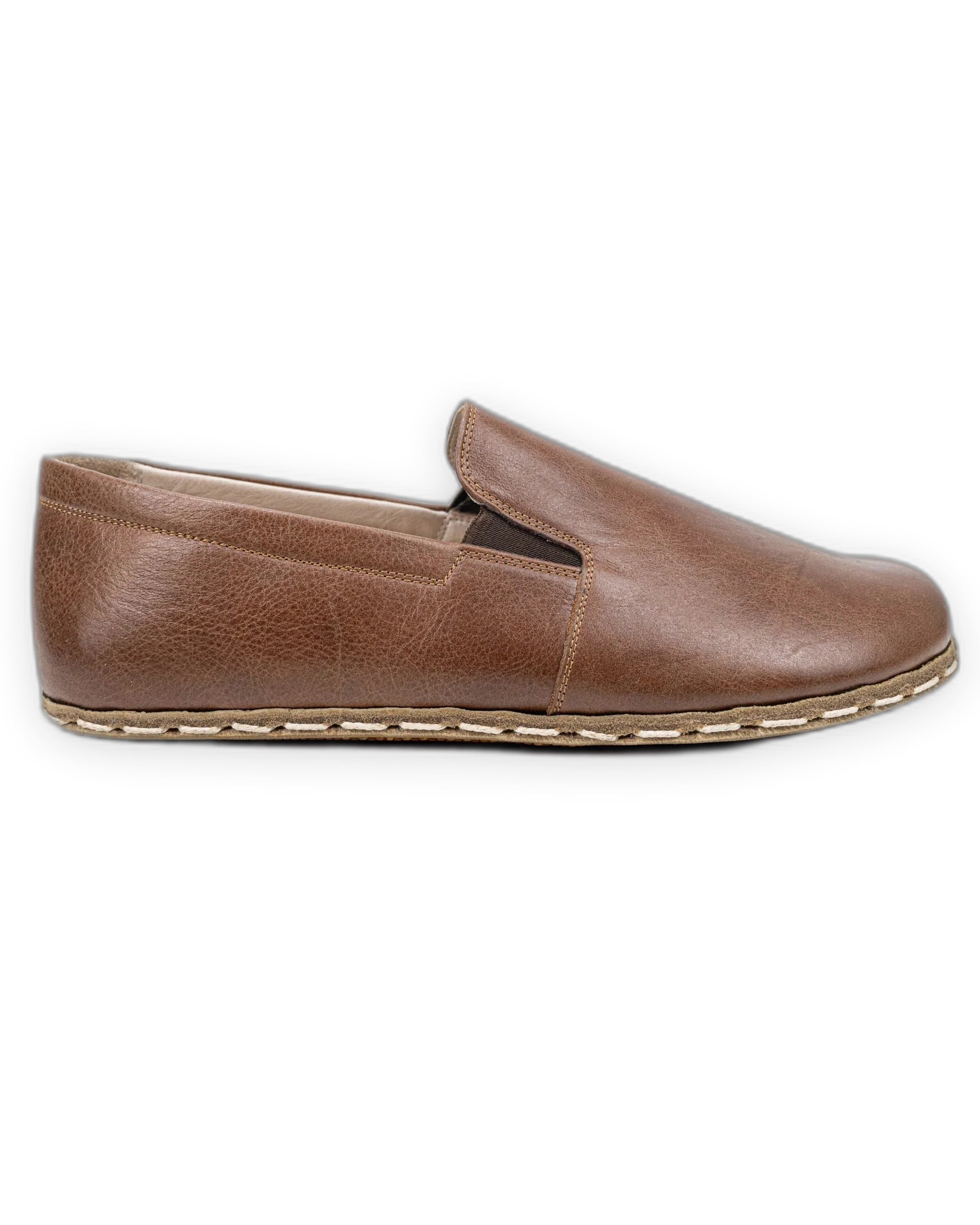 Side view Brown Barefoot Shoes - Calf Leather Zero Drop | Bespoky