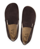 Back view Brown Suede Barefoot Shoes - Calf Leather Handcrafted | Bespoky